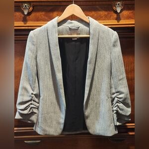 H&M - Women's Tweed Blazer with Ruched Sleeves